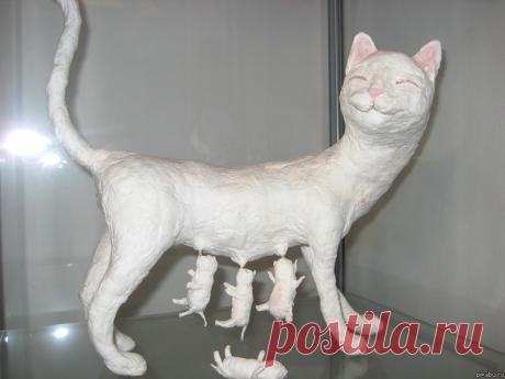 Кошка из папье маше своими руками