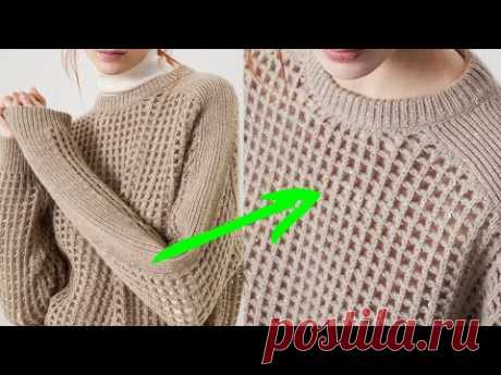 Изысканная Сетка от Кучинелли. Подробный разбор узора спицами