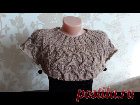 Джемпер. Круглая кокетка из аранов. Часть 7. Росток, подрезы.