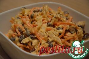Куриный салат с морковью по-корейски - кулинарный рецепт