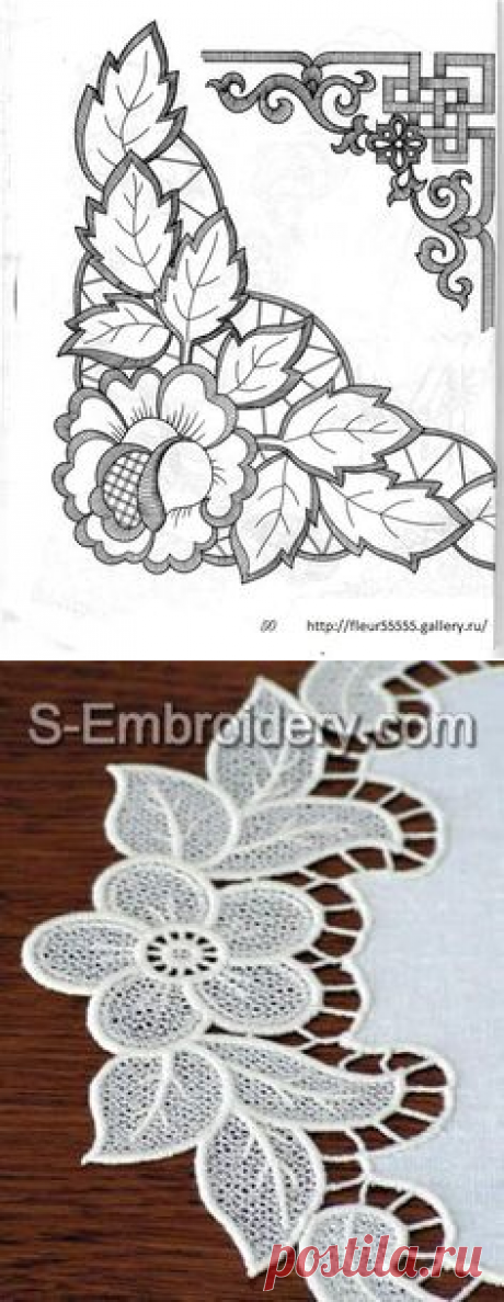 Resultado de imagem para Haft Richelieu No. 21 | Motivos | Вышивка, Кружево и Узоры