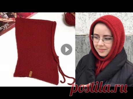 Капор / капюшон спицами Подробный мастер класс по вязанию капора / капюшона. Показано как вязать поворотные ряды, сшивать вязаное полотно трикотажным швом, делать клетлевку и...