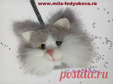 котёнок для звероварежек, брилок, нашивка на одежду.
