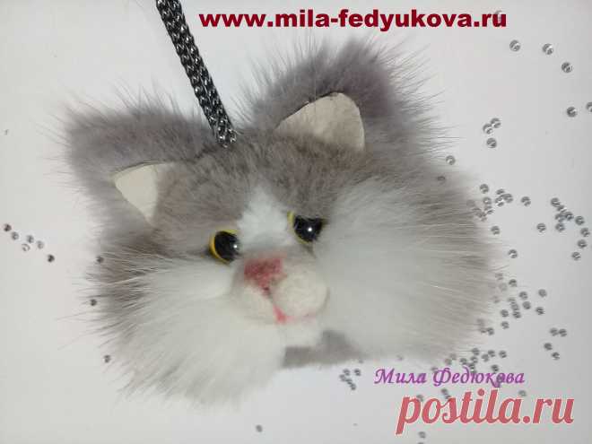 котёнок для звероварежек, брилок, нашивка на одежду.