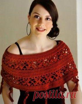 Накидка крючком