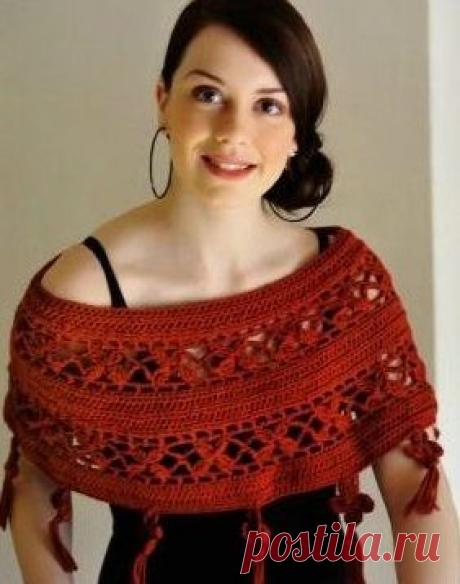 Накидка крючком