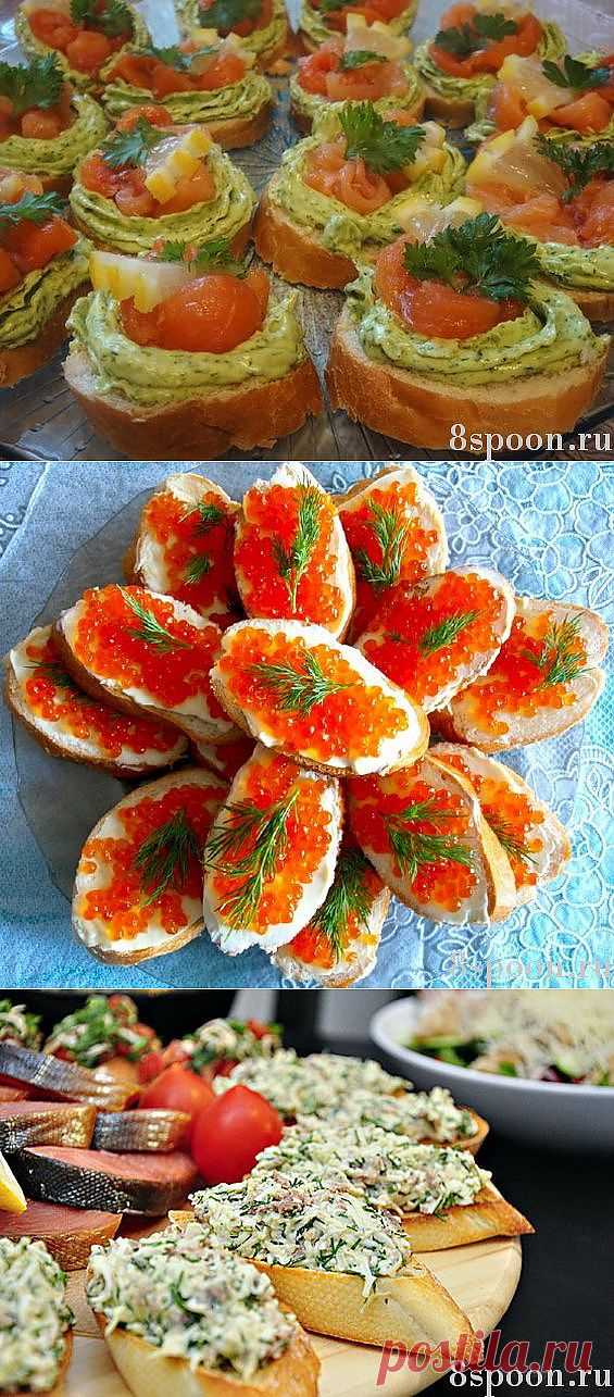 Праздничные бутерброды: вкусные рецепты с фото | 8 Ложек