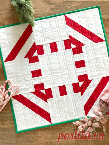 Monthly Mini Quilt for December... Peppermint! — SewCanShe | Free Sewing Patterns and Tutorials