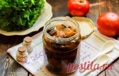 Баклажаны с черносливом на зиму 10 ингредиентов.  2 порций. ВРЕМЯ ПРИГОТОВЛЕНИЯ - 70 мин.  СЛОЖНОСТЬ РЕЦЕПТА - Простое блюдо.  ЭНЕРГ.ЦЕННОСТЬ - 84.26 ккал. В разгар сезона всевозможных овощей предлагаю задуматься о заготовках на зиму и приготовить в домашних условиях вкусные баклажаны с черносливом на зиму! Чернослив придает блюду особый вкус и аромат. Сделать заготовку не так сложно, как кажется. Убедитесь в этом сами! Ингредиенты. Помидоры — 3-4 Штук. Вода — 200 Миллилит...