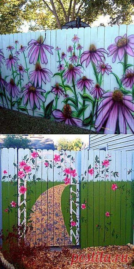 Как красиво на даче оформить забор | Умелые ручки