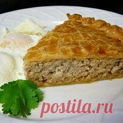Рецепт: Пирог с мясом и сыром - все рецепты России