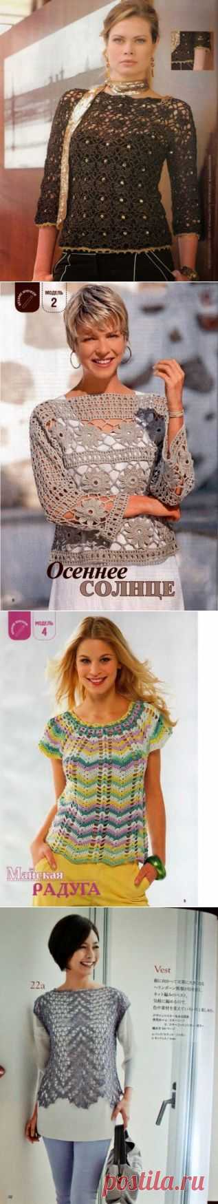 Для тех, кто вяжет крючком / Вязание крючком / Женская одежда крючком. Схемы.