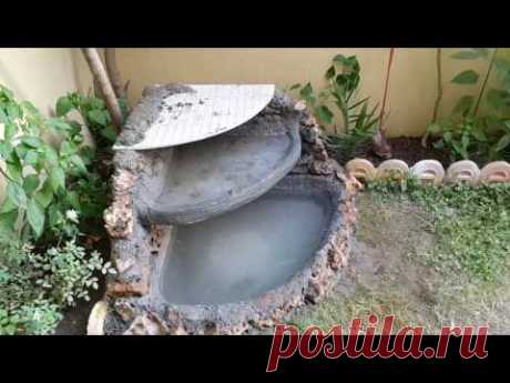 Homemade Simple Concrete-Stone Small Fountain!