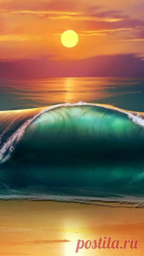 janetmillslove:


 ~~Sunset beach sea w moment love