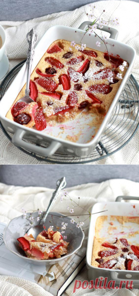 Легкий клубничный клафути