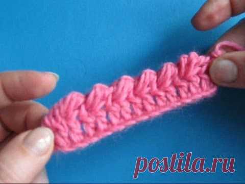 Вязание крючком - Урок 44 Рачий шаг 6 способ