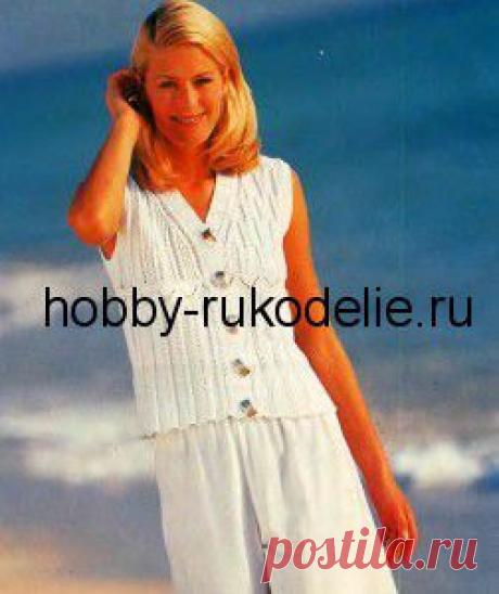 Хобби (рукоделие своими руками): вышивка, вязание » Архив блога » Вязание спицами по схеме – белый жилет