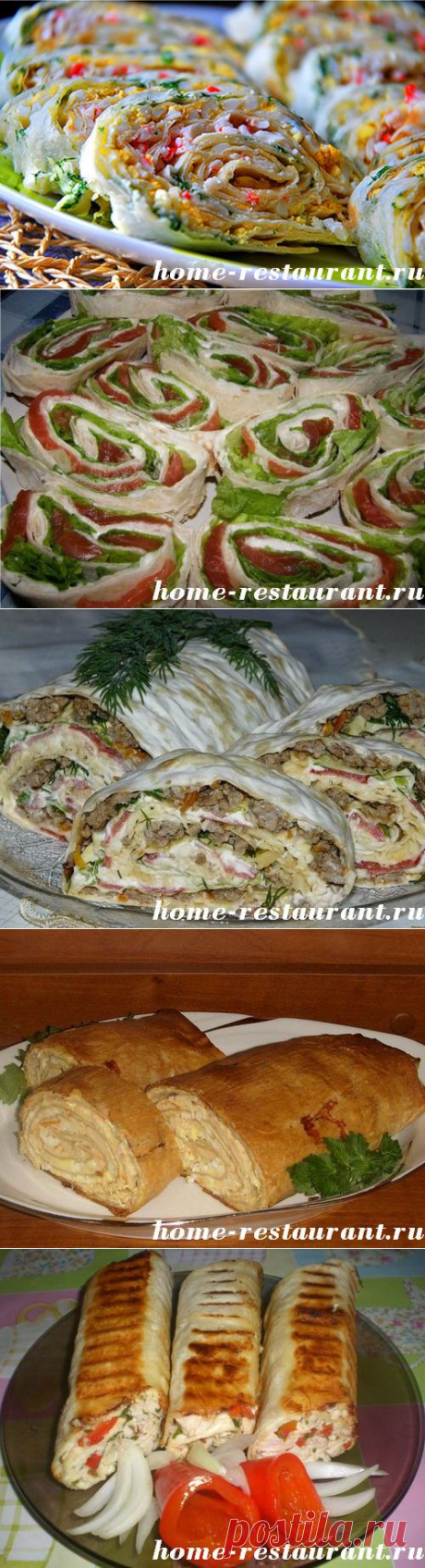 Рулет из лаваша: самые вкусные рецепты с фото | Домашний Ресторан