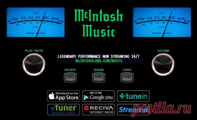 McIntosh Music Handcrafted in America since 1949, McIntosh is known for offering distinguished quality audio products. To continue our renowned heritage of legendary performance, we’re proud to offer the McIntosh Music stream, a commercial free and free-to-listen-to 24/7 audio stream dedicated to bringing you the best music from across genres and spanning the decades - all in a classic McIntosh interface.