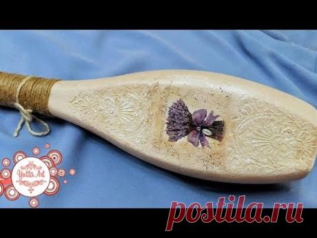 Элегантная бутылка в стиле ПРОВАНС. Как сделать объемный рисунок. Декупаж