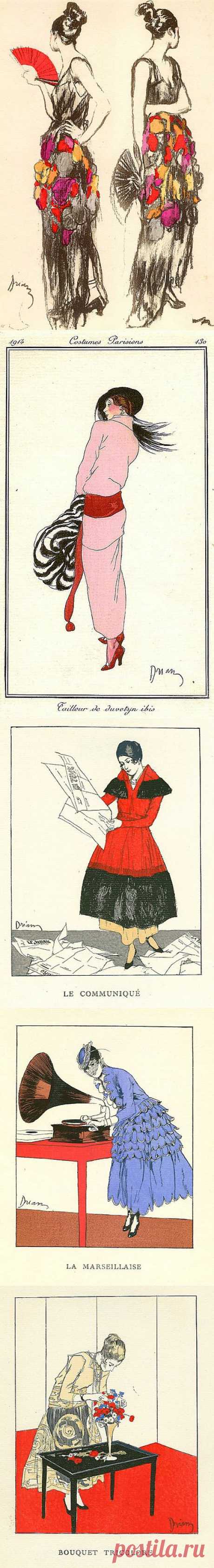 Художник моды - Etienne Drian ( 1885-1961 ).