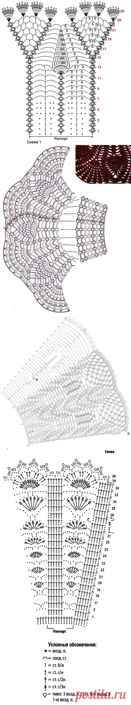 схемы для юбок и подолов(кайма)