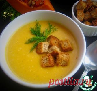 Суп-пюре с тыквой и плавленым сыром – кулинарный рецепт