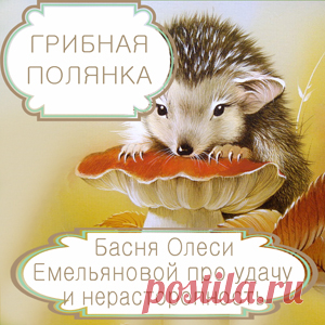 Грибная полянка. Басня Олеси Емельяновой про удачу, нерасторопность и упущенные возможности. Каждому человеку может улыбнуться удача. Но далеко не каждый способен воспользоваться ею и не упустить свой шанс. Ведь удача не будет ждать, когда вы соизволите взять то, что она вам предлагает. Если не поторопитесь, то этим обязательно воспользуются другие. Именно такая история произошла с ёжиком в этой поучительной басне в стихах.