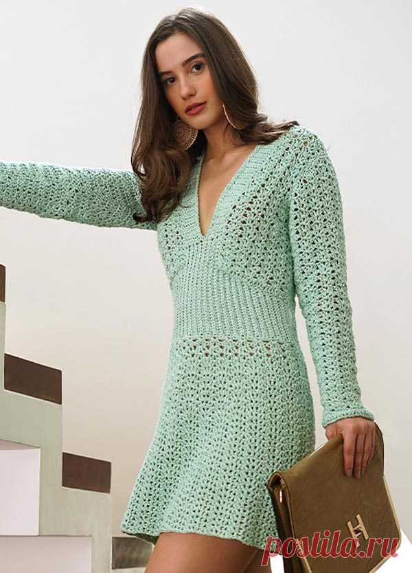 Vestido de Crochê Verde Menta com Fio Cisne Chic - Blog do Bazar Horizonte