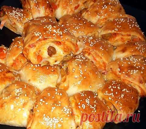 Разборный пирог или "пицца" в рулете | Четыре вкуса