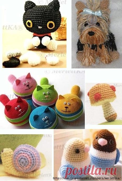 АМИГУРУШКИ ☼ ШЕСТЬ КРОХАТУЛЕК ДЛЯ БРЕЛОКОВ И БРОШЕЙ (СХЕМЫ И ОПИСАНИЯ) / Всё из мира рукоделия (изучаю и делюсь различными техниками и видами рукоделия)