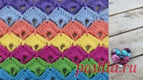 Point éventails en relief colorés