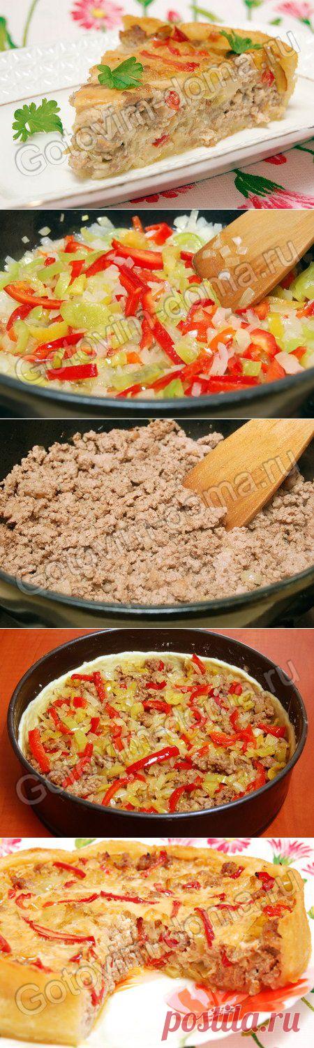 Рецепт: Мясной пирог с болгарским перцем