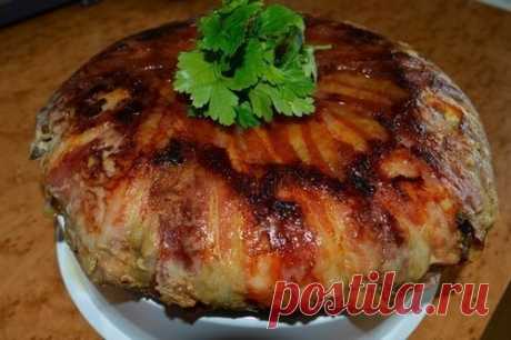 Трехслойный мясной пирог без муки в мультиварке - Bermix Cook