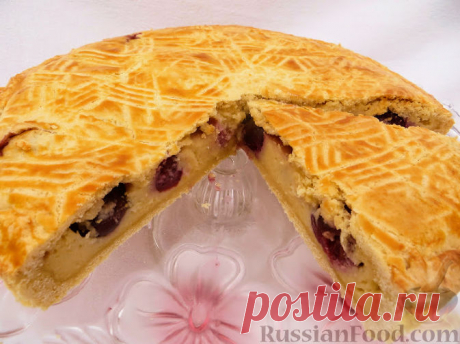 Рецепт: Баскский пирог с черешней (вишней) на RussianFood.com