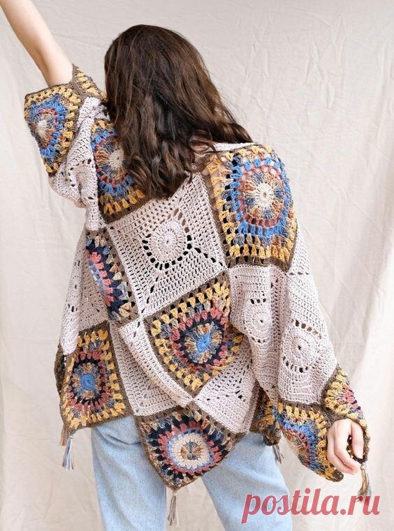 О, сколько нам моделей чудных, вновь приготовил Бабушкин квадрат! | Вязаный Смак | Дзен