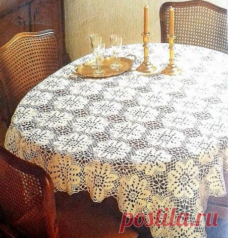 Скатерть из квадратных мотивов