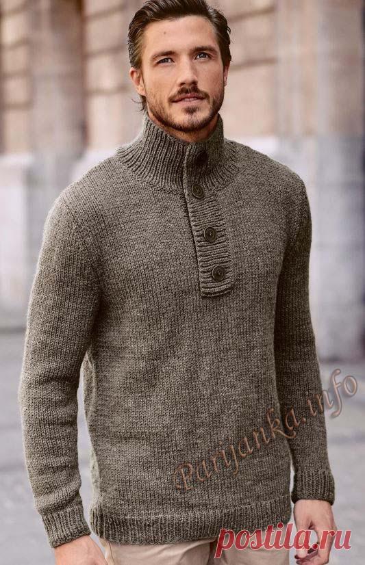 Пуловер (м) 08*183 Bergere de France №4743