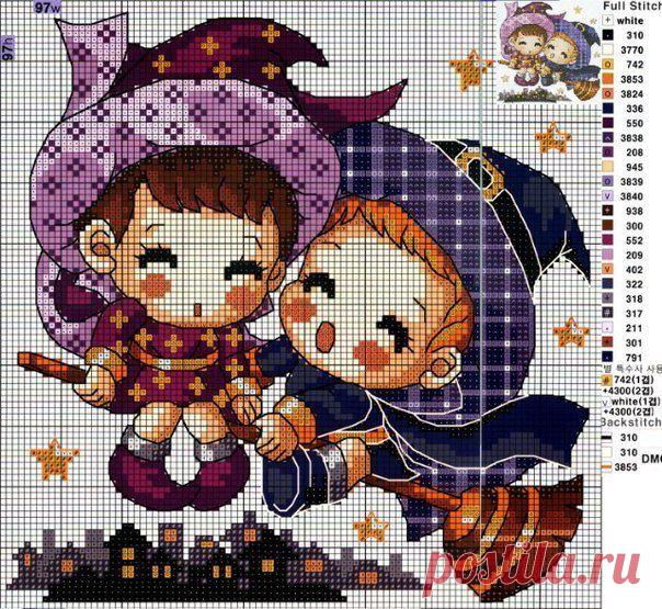 Подборка схем для детской вышивки.