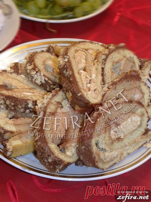 Рецепт рулета со сгущенным молоком и творогом - домашние рецепты с фото