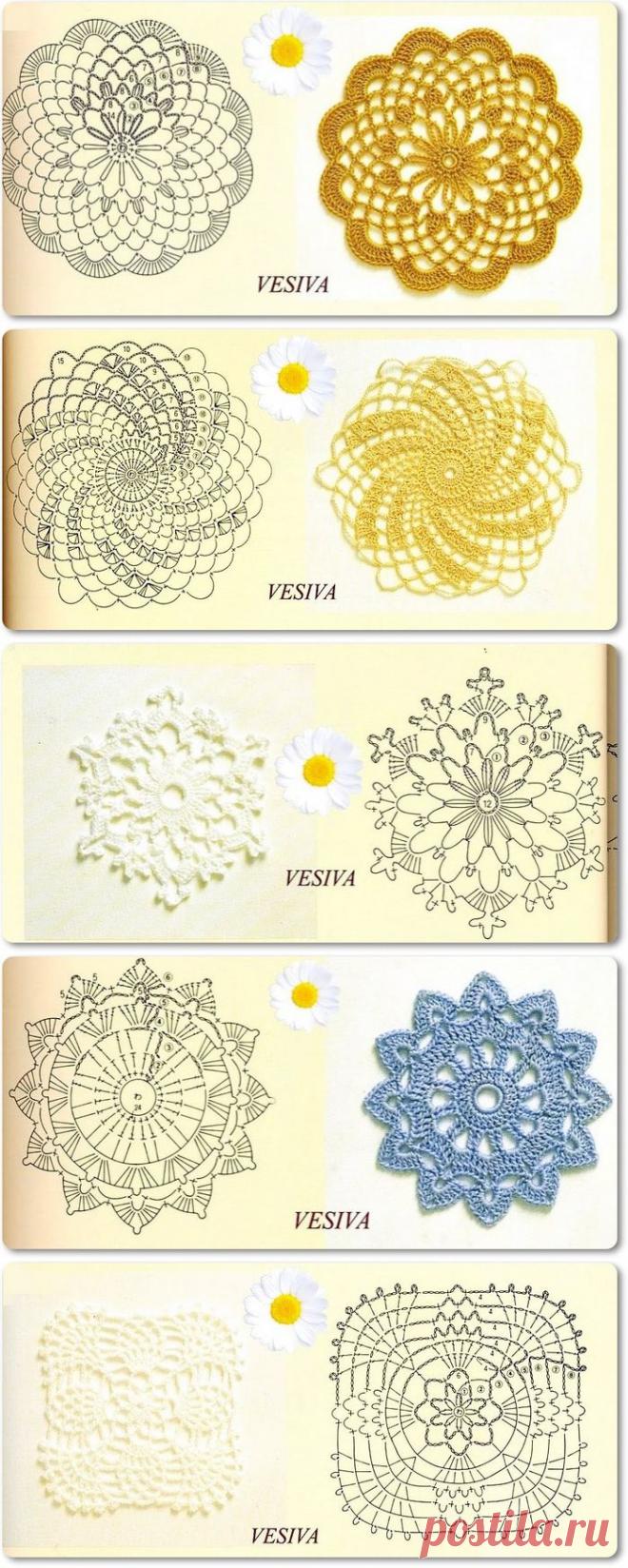 УЗОРЫ-МОТИВЫ КРЮЧКОМ