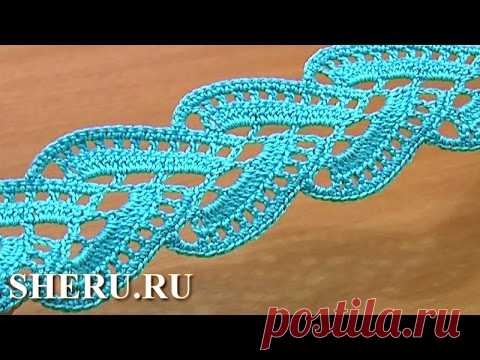 Вязание ленточного кружева. Урок 1.2 для палантина