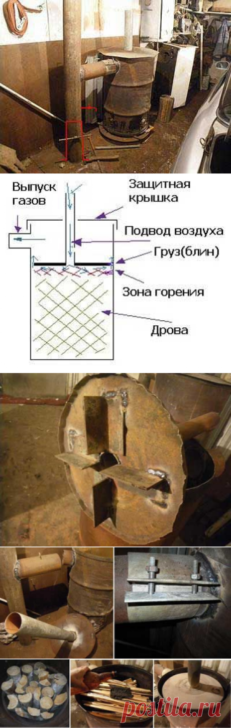 Экономичная дровяная печь длительного горения