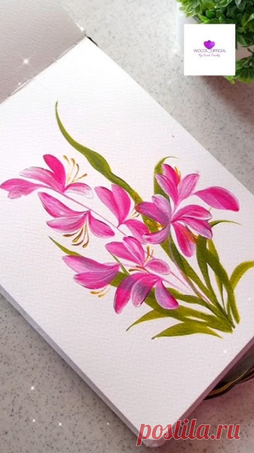 Easiest Flower Painting #artvideo #artwork #viral #flowerpainting #wocol