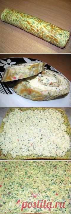 Рулет с крабовыми палочками