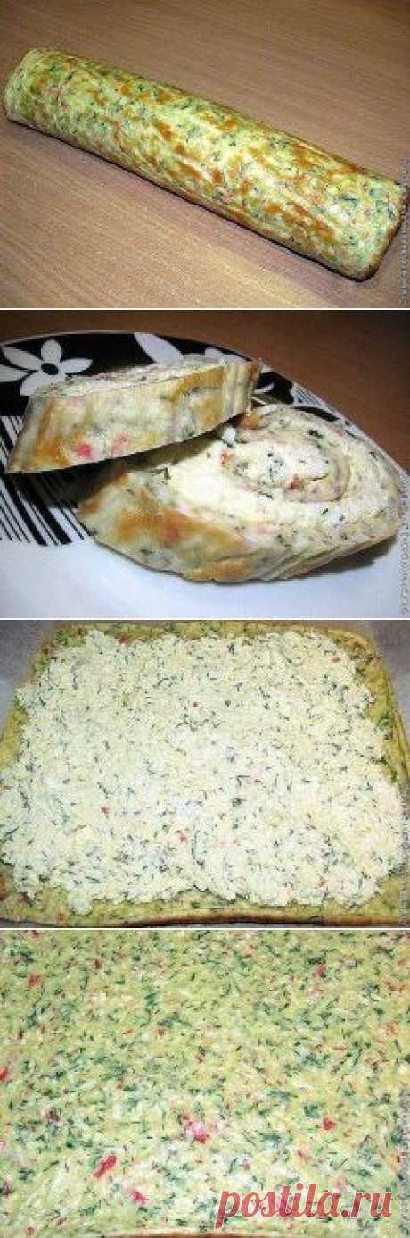 Рулет с крабовыми палочками