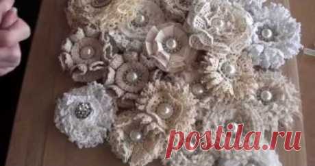 Shabby Chic Lace Ribbon Flower Tutorial
