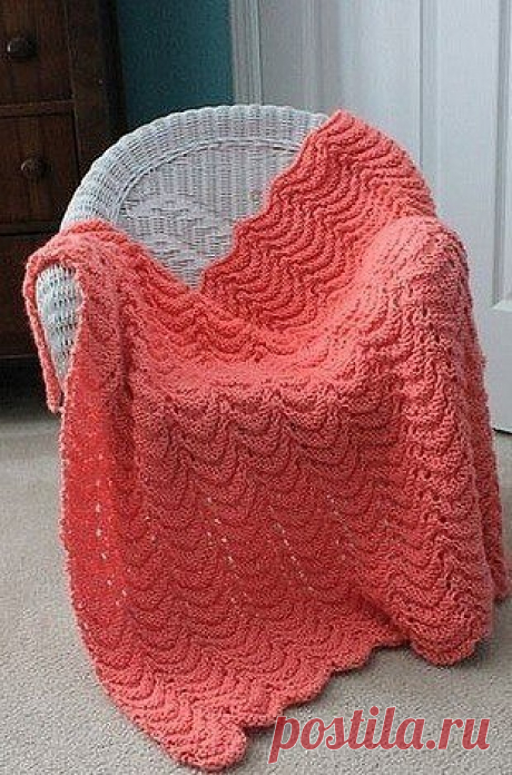 Узор для пледа спицами