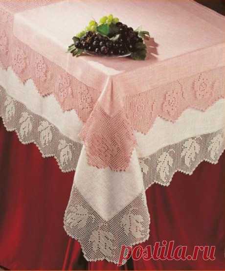 Нежная кайма для скатерти Конкурс "Счастливый комментарий" - комментируй публикации, получай призы каждую неделю! Детали конкурса читайте здесь ЗДЕСЬ  Экспресс конкурс "Вязаный карантин" - детали участия читаем ЗДЕСЬ