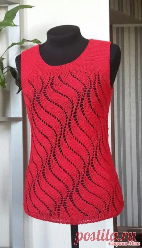 Топ Волна спицами Все привет! Связалась у меня такая кофточка... Делюсь схемой и вдохновением!  Пряжа Пехорка "Летняя" 100г/330м, спицы №3!  Выкладываю фото своих рисунков, может кто поймет...